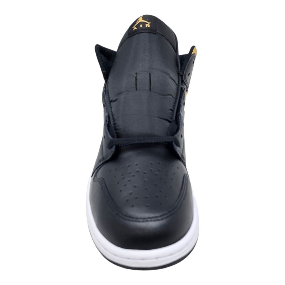Nike Air Jordan 1 Mid Black Metallic Gold White DQ8426-071 Men's Size 12 - Picture 6 of 10
